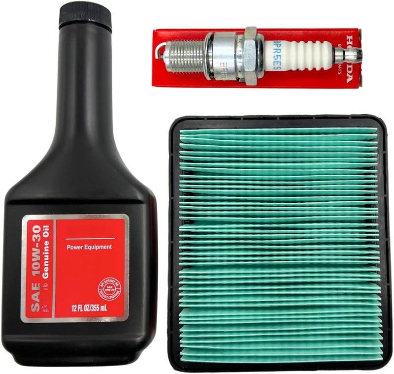 KINDZA Genuine Tune up kit for Honda GCV135 GC160 GCV160 GCV190 GC135 Lawn Mower HRR216 HRC216 HRT216 HRX217 F220 WN20 w/Motor Oil Genuine 17211-ZL8-023 Air Filter Spark Plug 98079-55846 - Image 1
